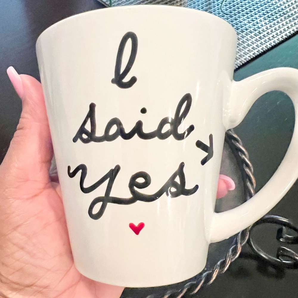 Newly engaged? “I Said Yes” mug for the newly engaged Bride.